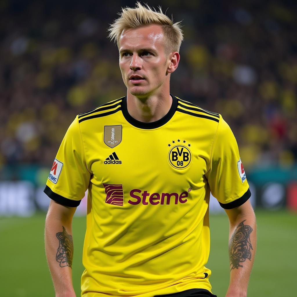 Erling Haaland in Dortmund Jersey