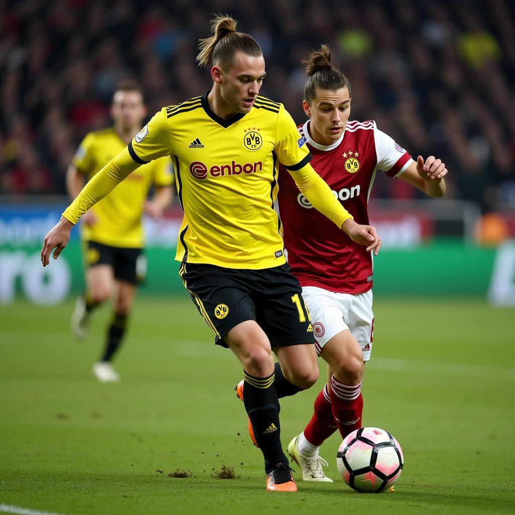 Haaland in action for Borussia Dortmund