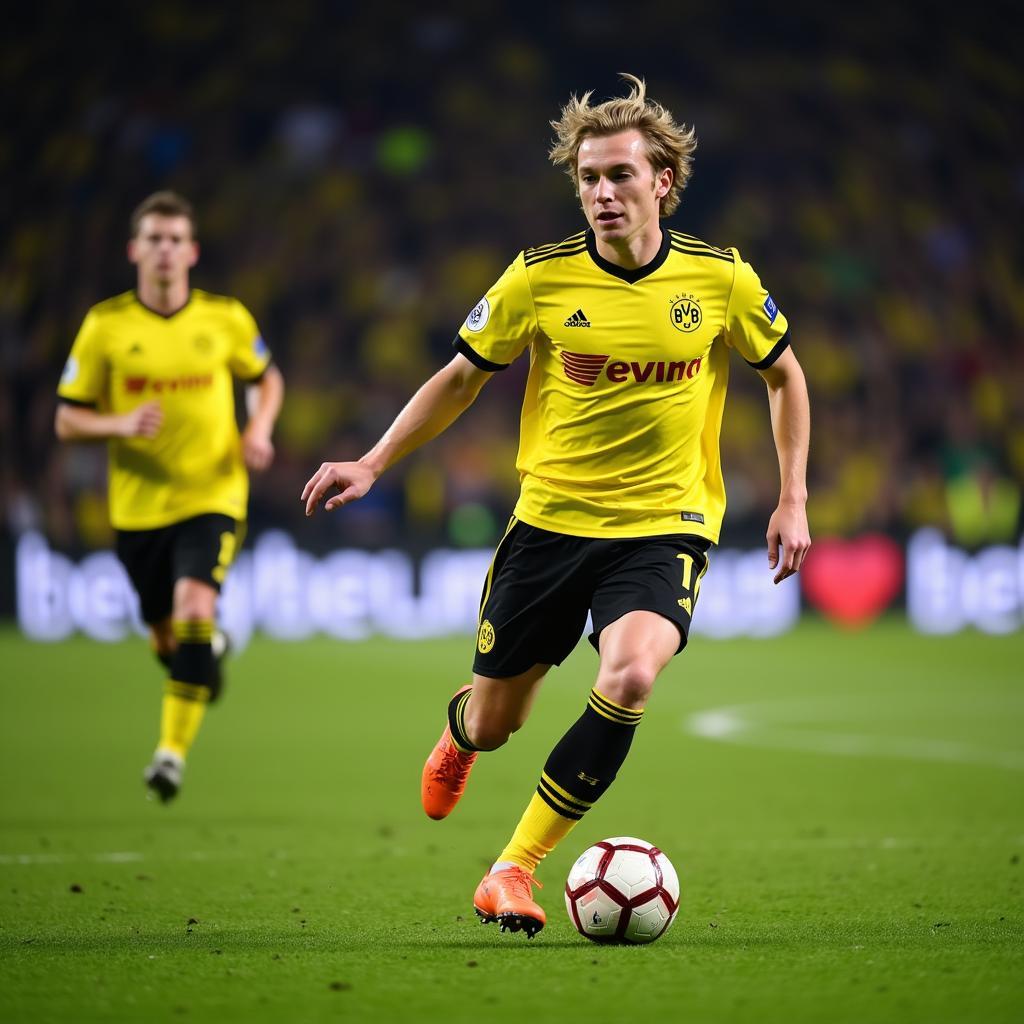 Haaland leading the attack for Borussia Dortmund