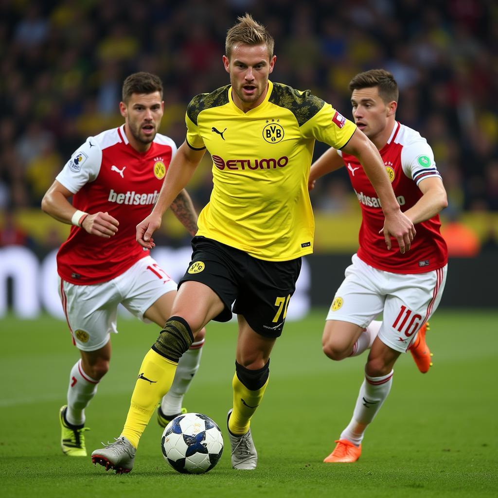 Erling Haaland Attacking for Borussia Dortmund