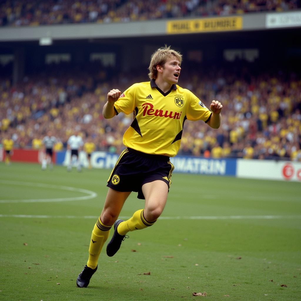 Haaland Scoring on his Dortmund Debut