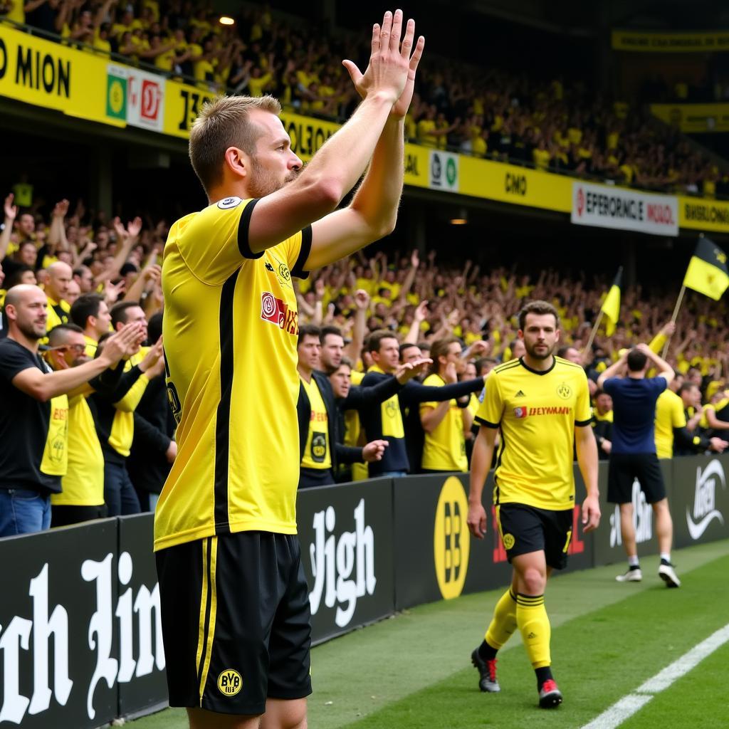 Haaland acknowledges the Dortmund fans