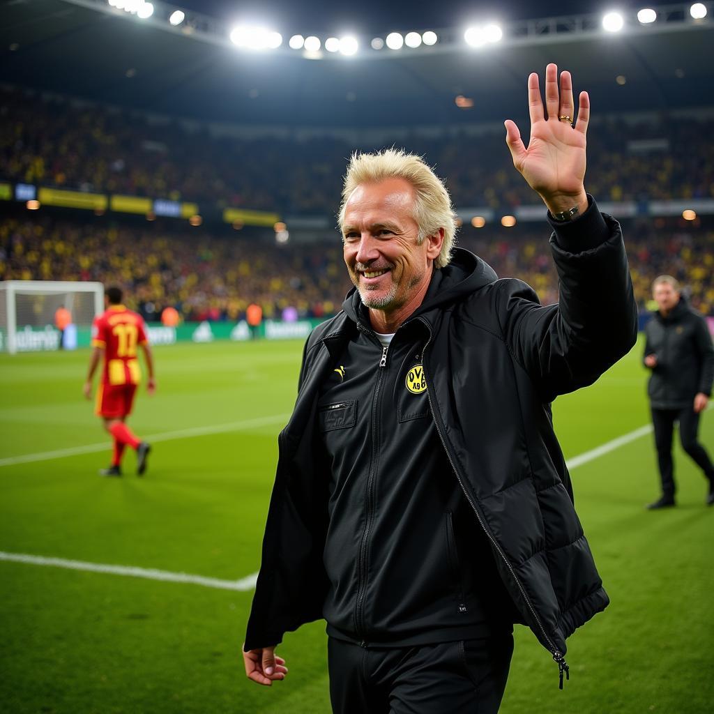 Haaland waves goodbye to the Dortmund fans