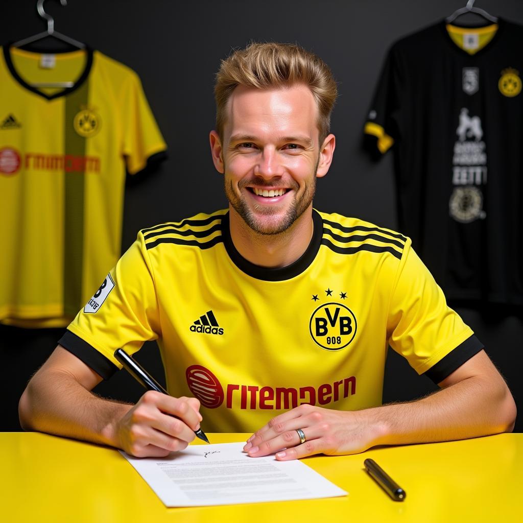 Erling Haaland Signing Dortmund Contract