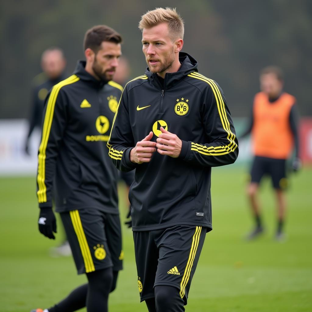 Erling Haaland training with Borussia Dortmund