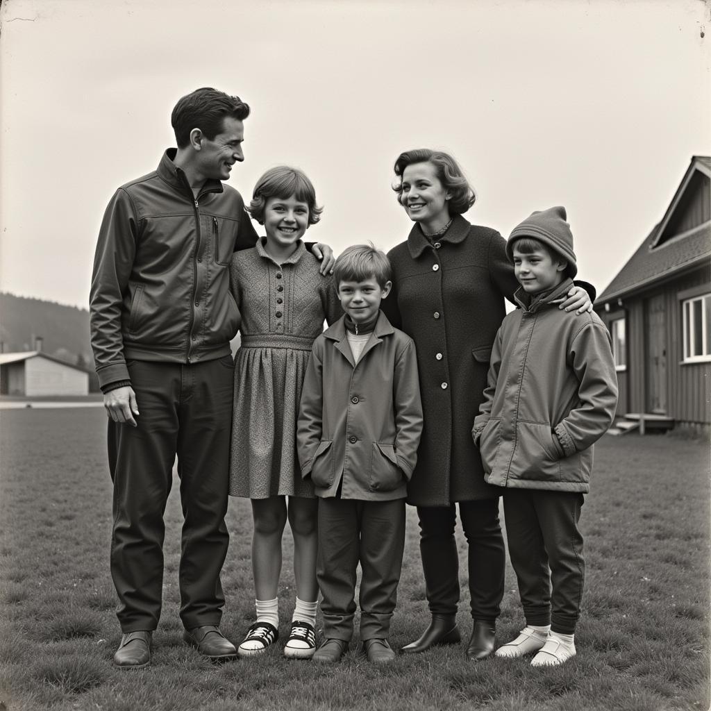 Erling Haaland with his family in Bryne, Norway during his childhood.