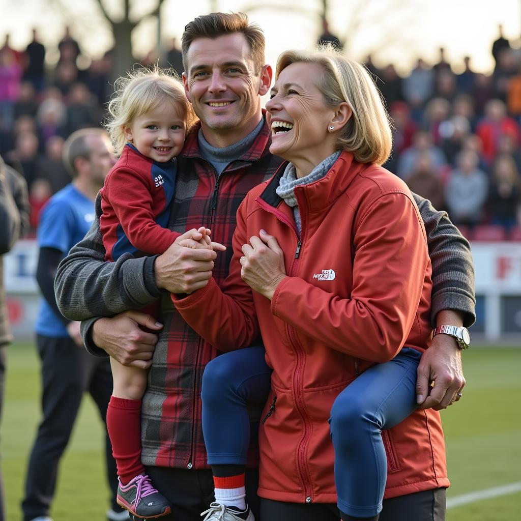 Haaland Family Celebrating a Victory