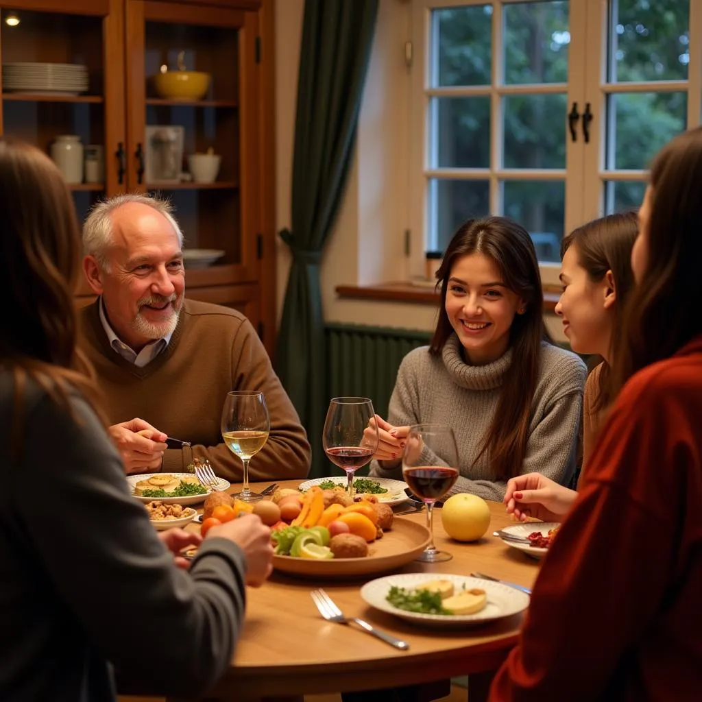 Haaland Having Dinner with Family