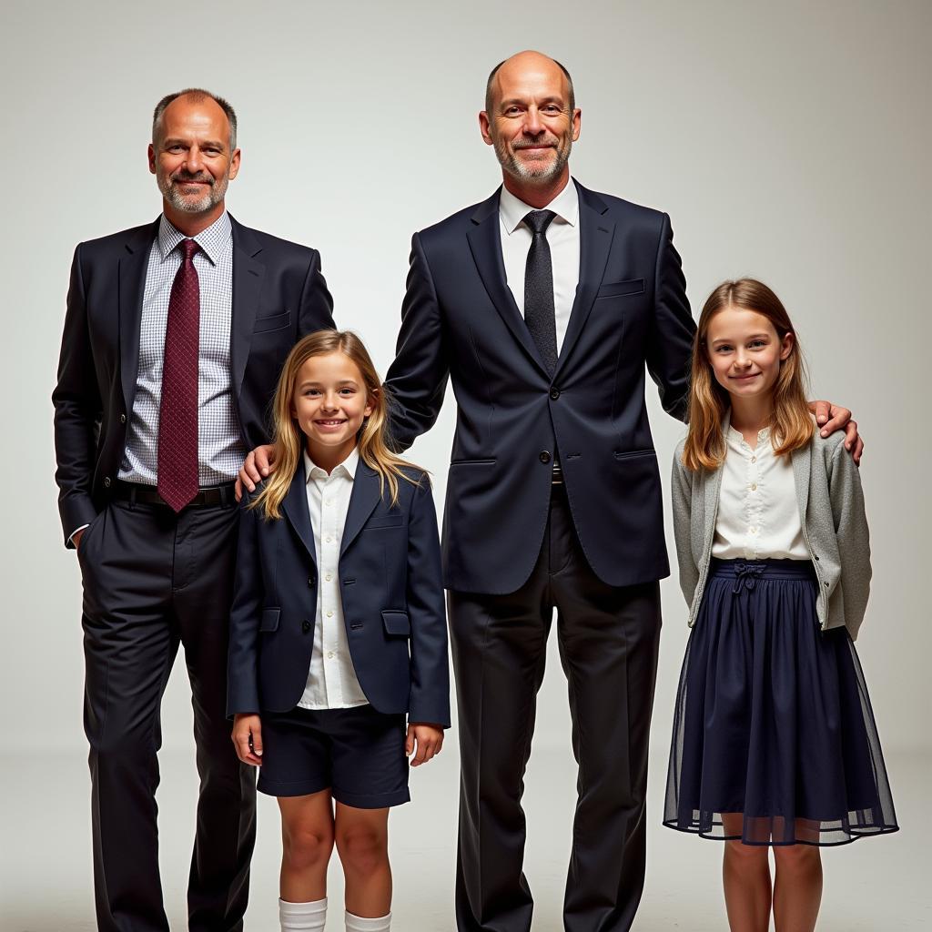 Erling Haaland with his family