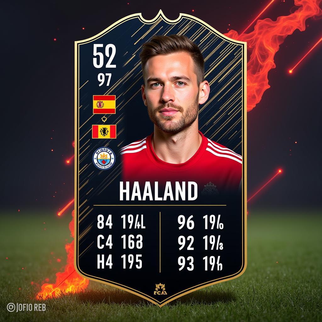 Concept design for Haaland's FC 24 TOTY card