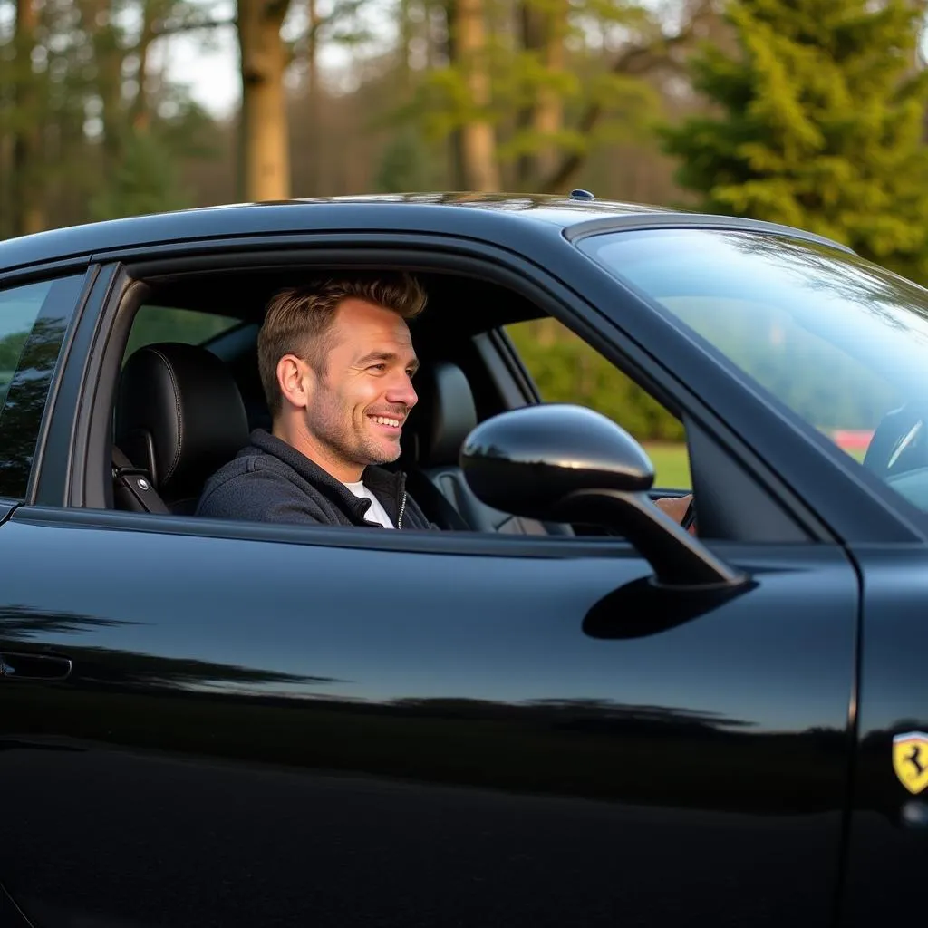 Erling Haaland spotted driving his Ferrari