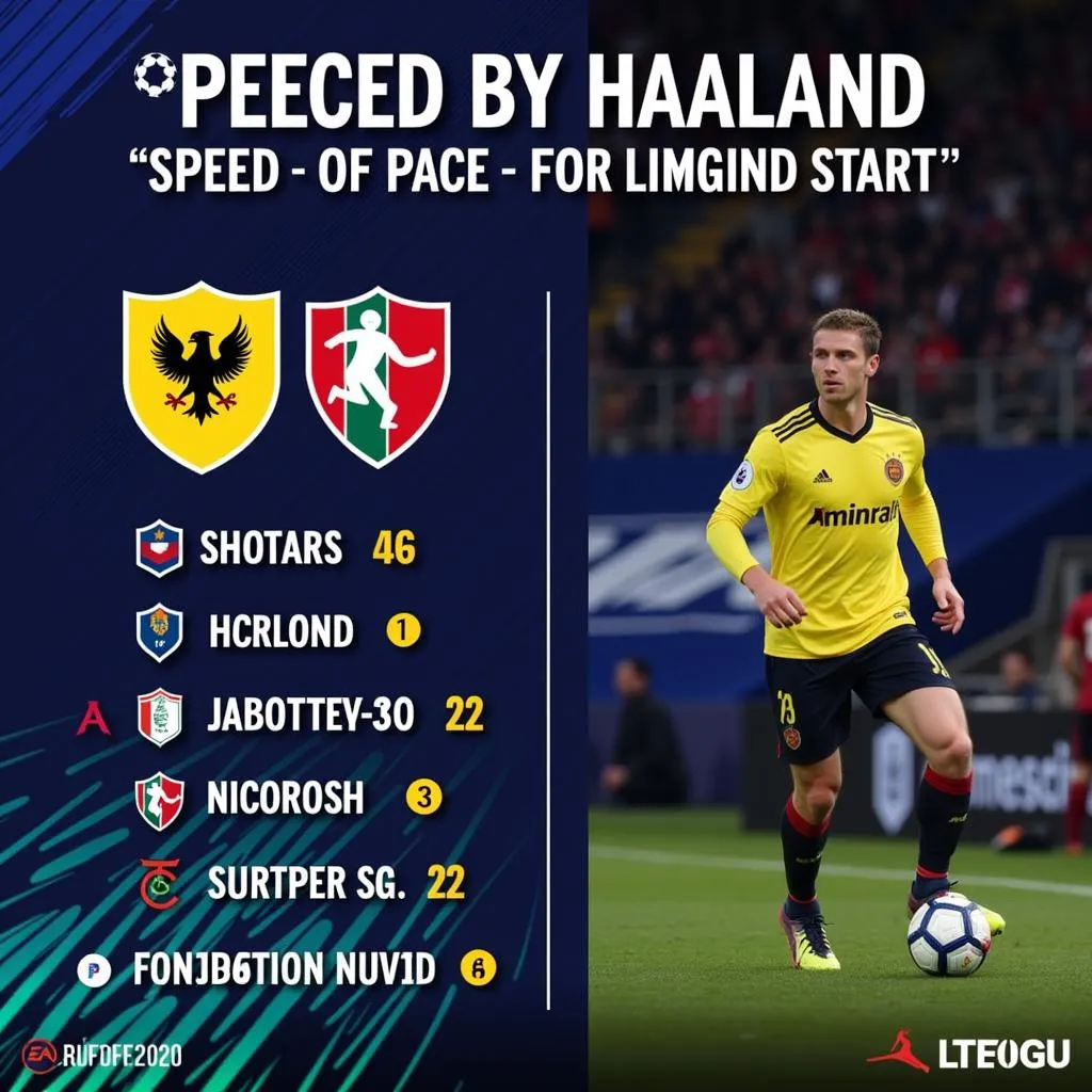 Haaland's FIFA 21 Pace and Shooting Attributes