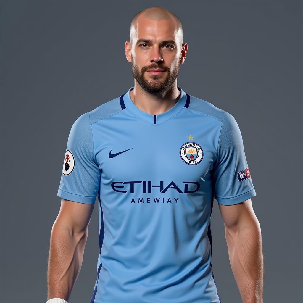 Haaland in FIFA 22 Manchester City Kit