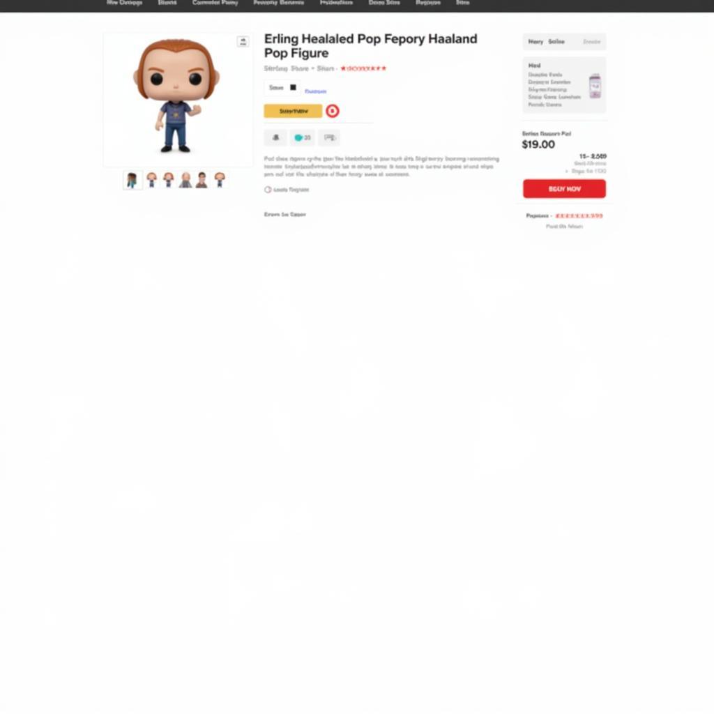 Online Store Selling Erling Haaland Pop Figures