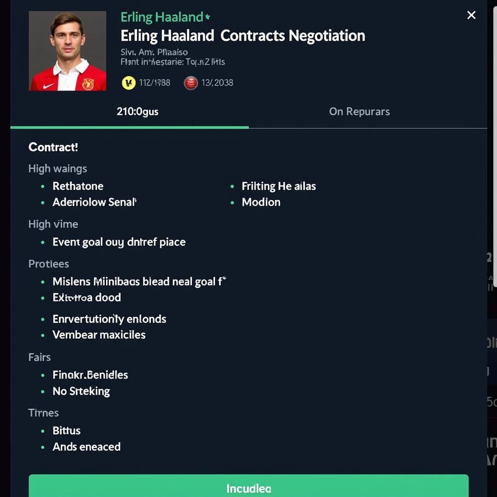 Haaland in Contract Negotiations