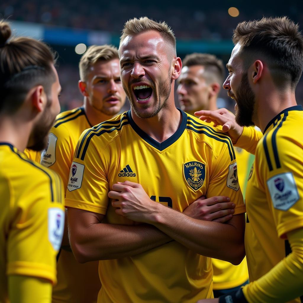 Erling Haaland celebrates a goal