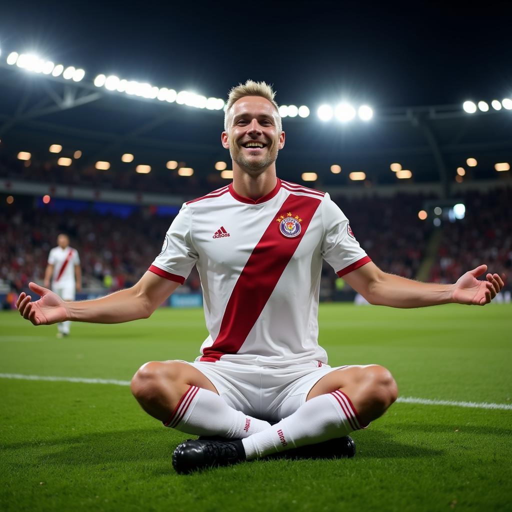 Erling Haaland celebrates a goal