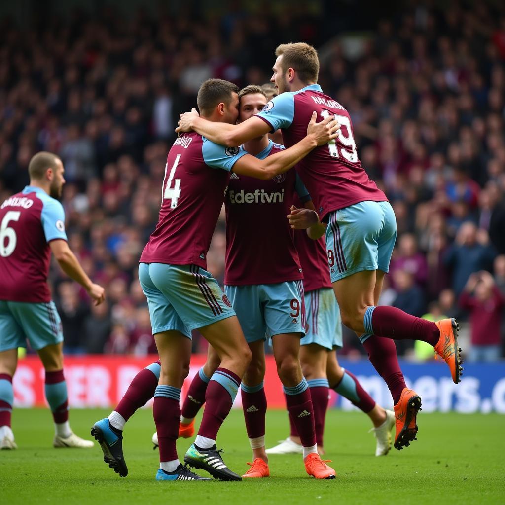 Haaland celebrates his goal against West Ham