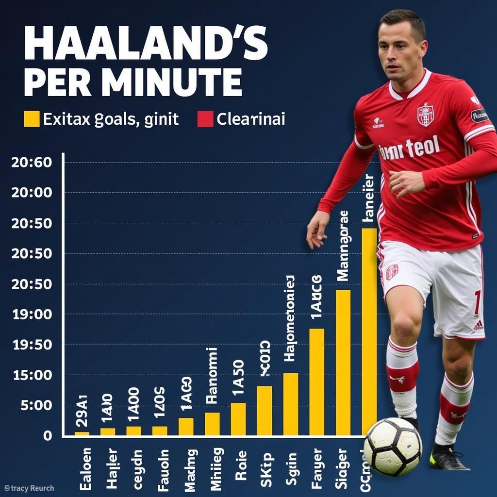 Haaland's Goals Per Minute Chart