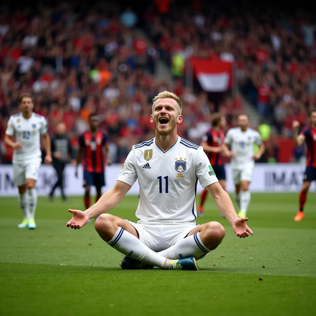 Erling Haaland celebrates a goal