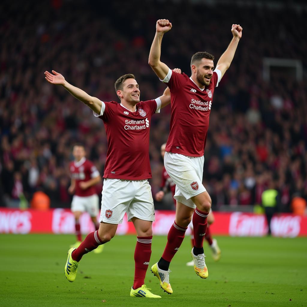 Grealish and Haaland Celebrating a Goal