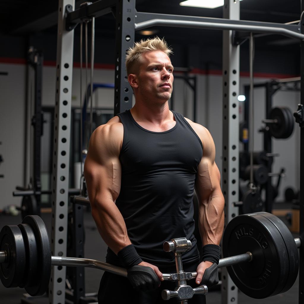  Erling Haaland working out in the gym