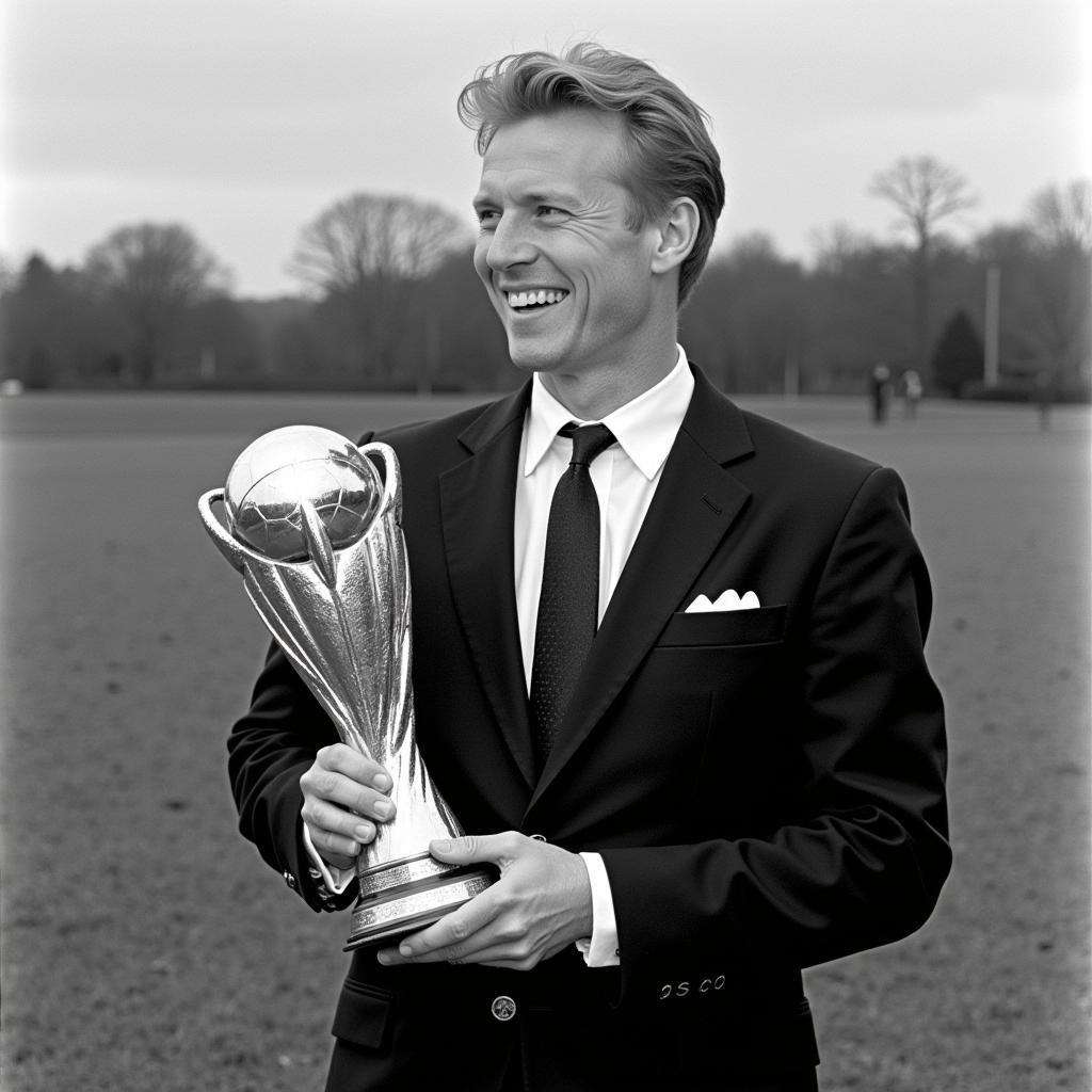 Erling Haaland poses with the European Golden Boot award