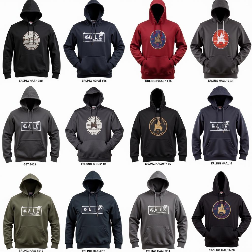 Variety of Erling Haaland hoodie designs