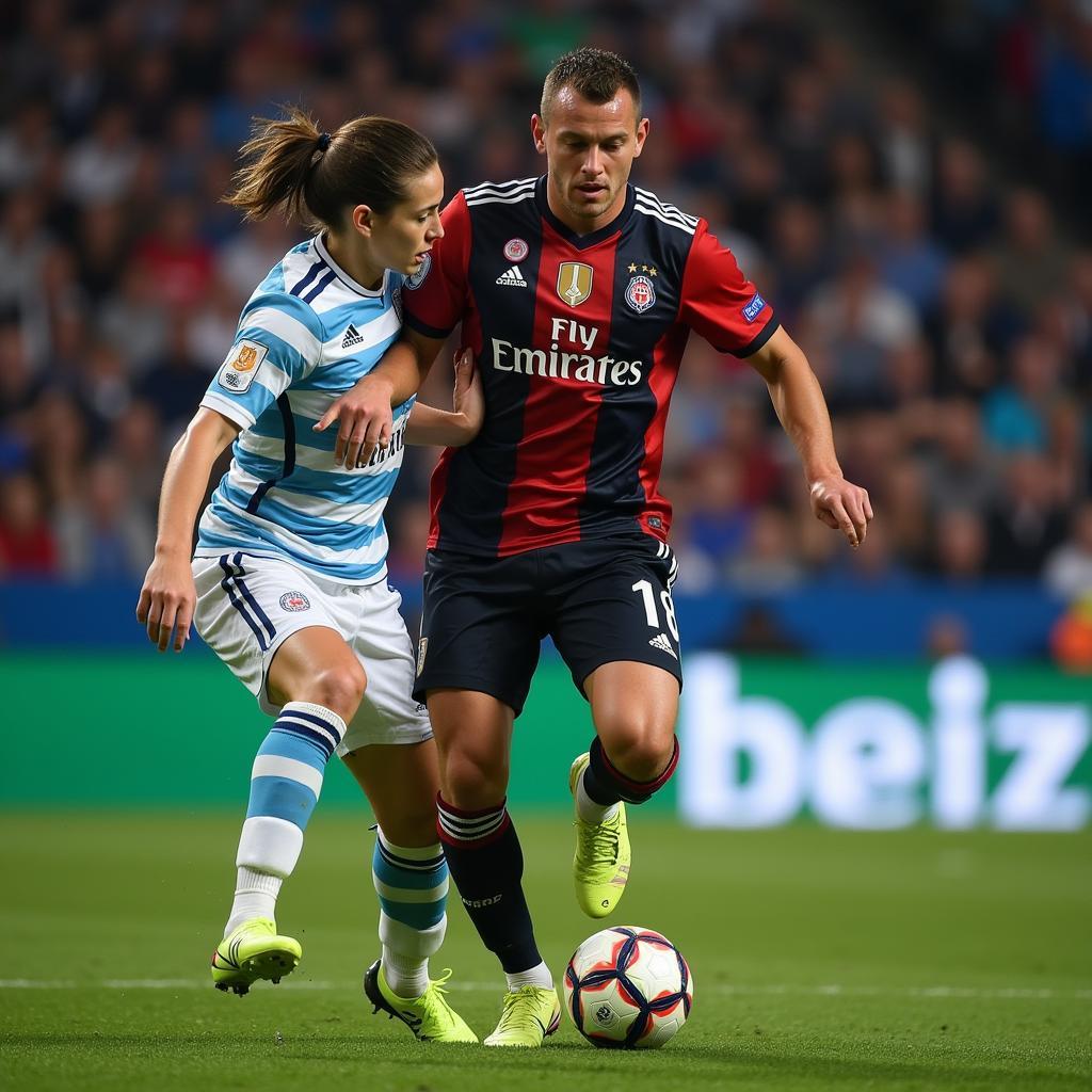 Haaland in action during a Champions League match