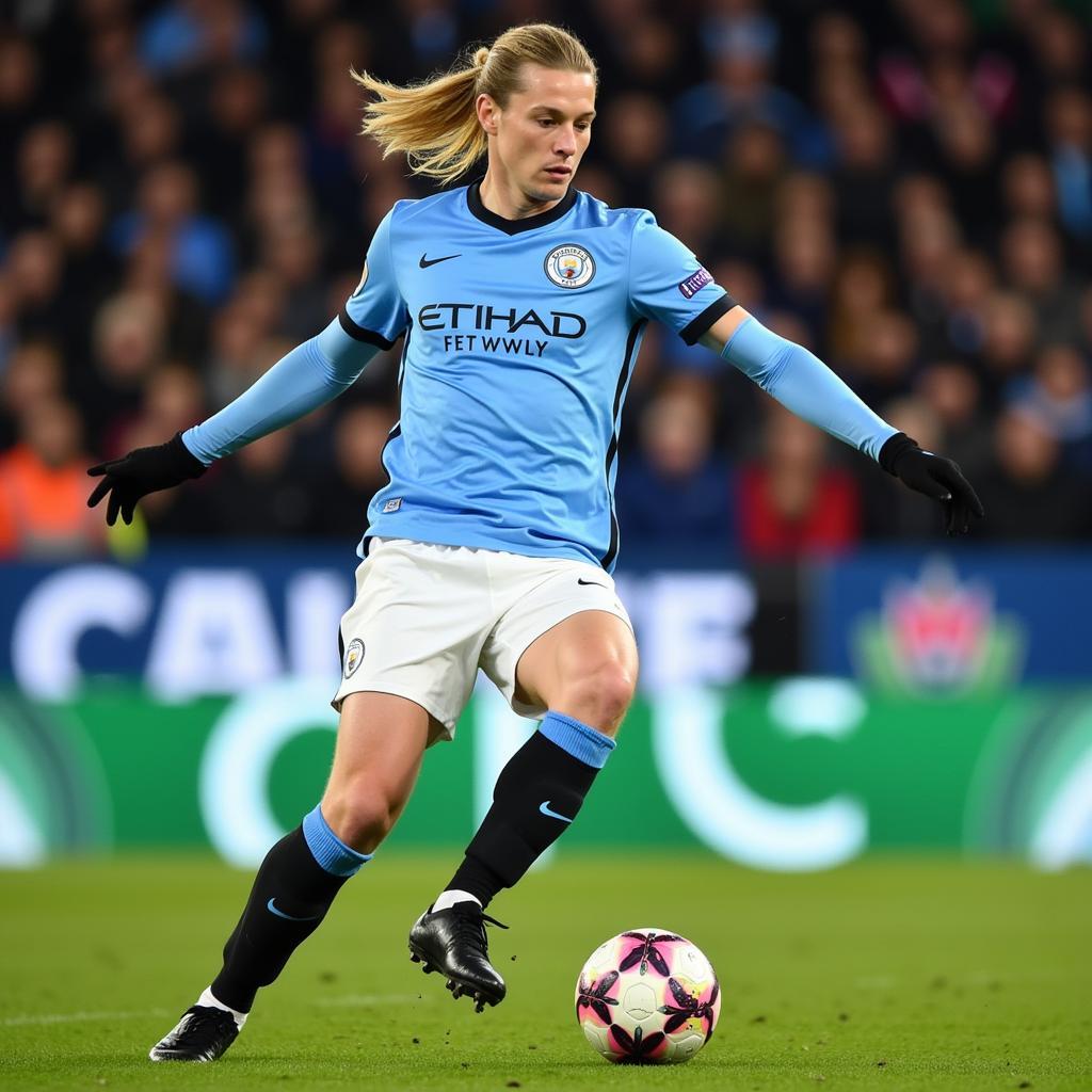 Haaland in action for Man City