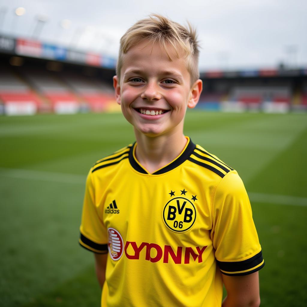 Haaland in Dortmund Jersey