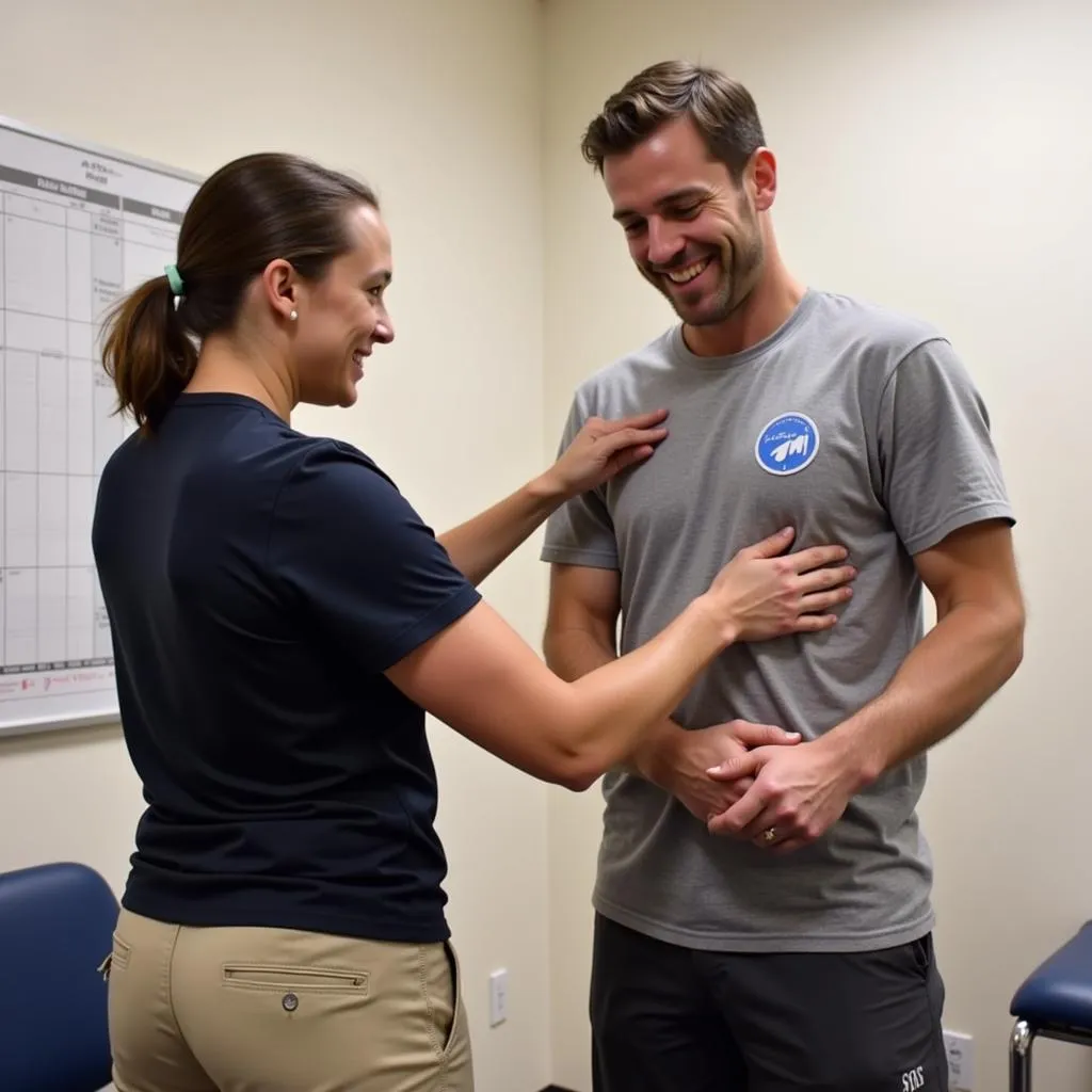 Haaland undergoing a physical assessment