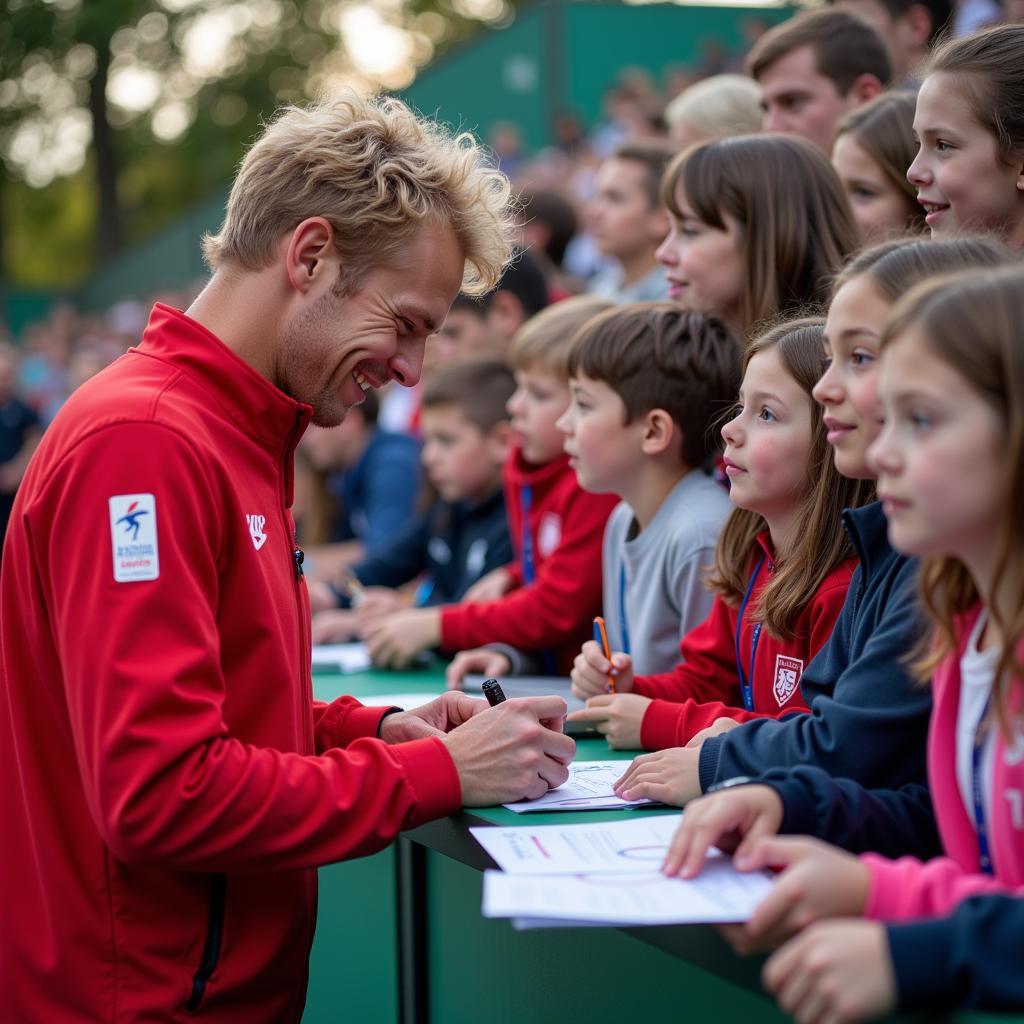 Erling Haaland Interacting with Fans