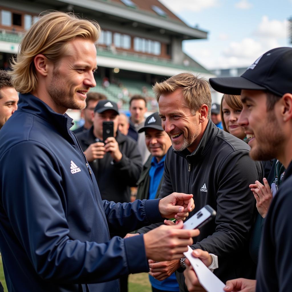 Haaland Interacting with Fans