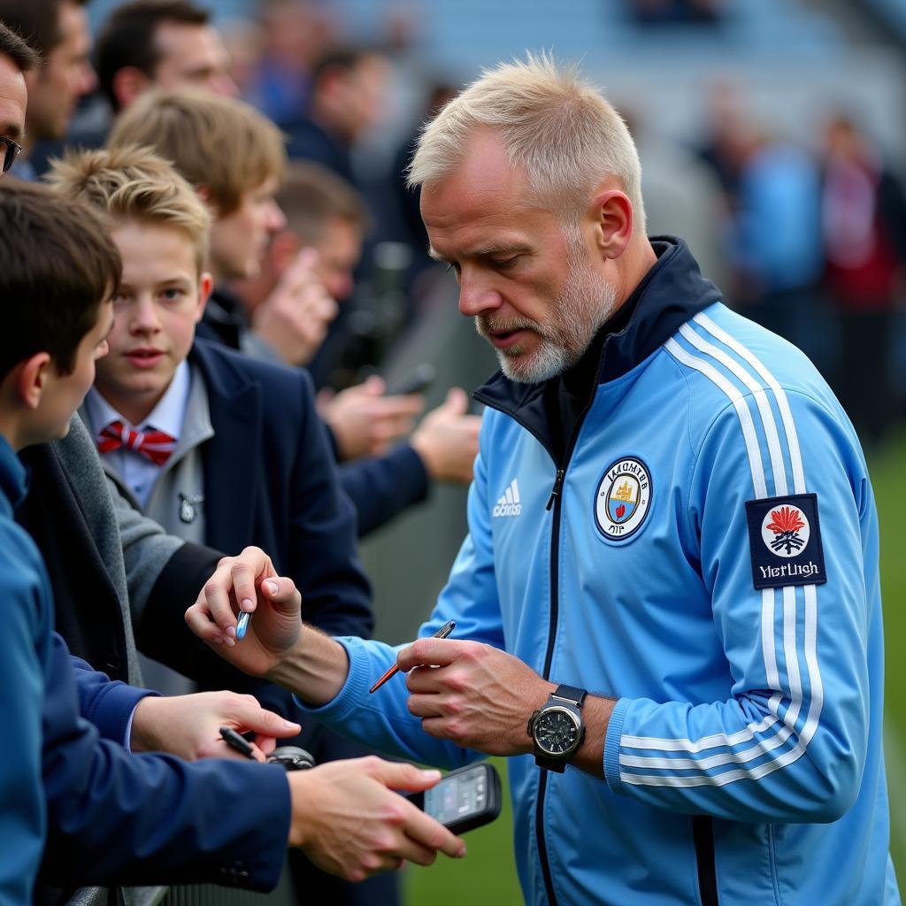 Erling Haaland Interacting with Manchester City Fans