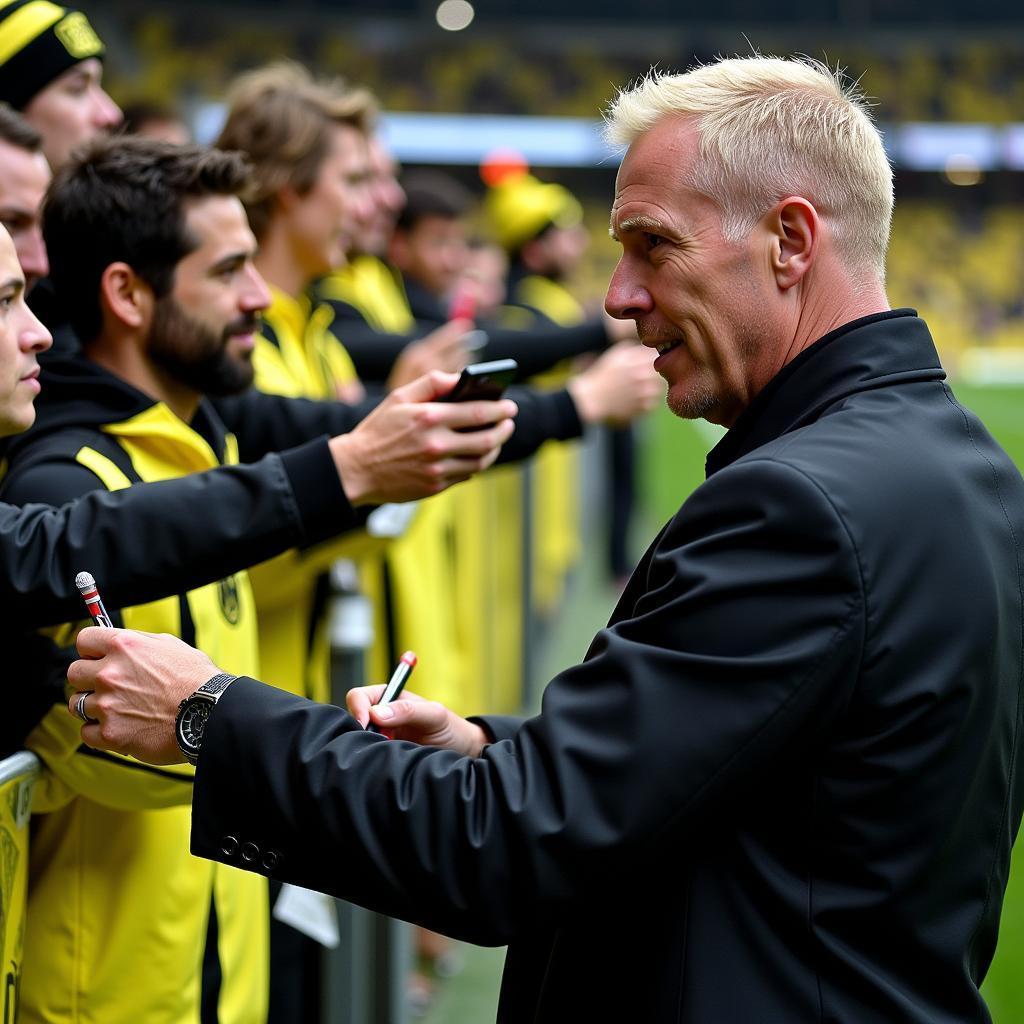 Haaland Interacting with Dortmund Fans