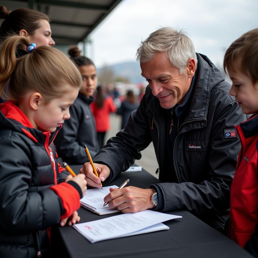 Haaland interacting with fans