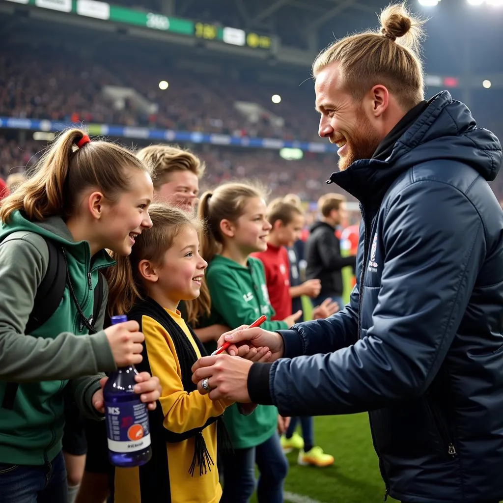 Haaland Spending Time with Young Fans