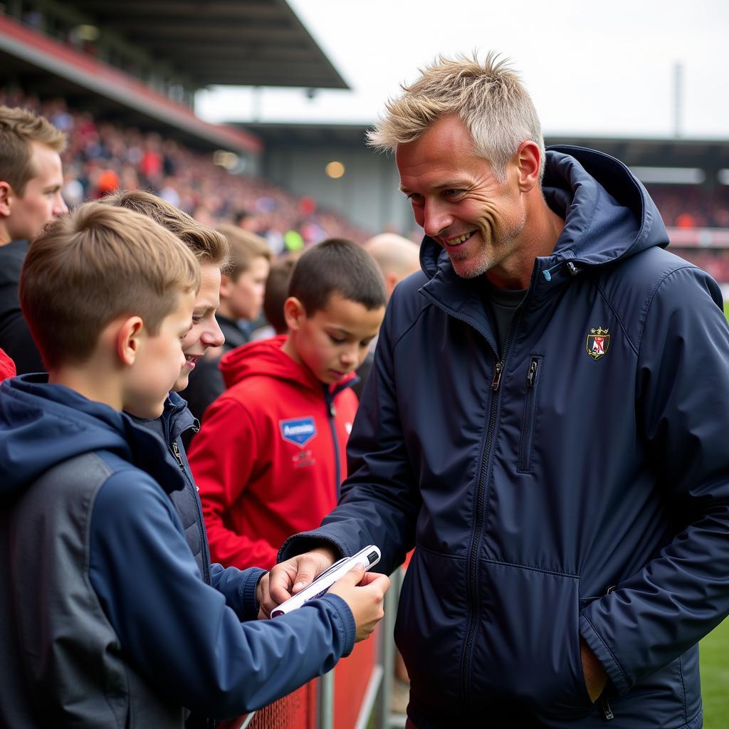 Haaland With Young Fans