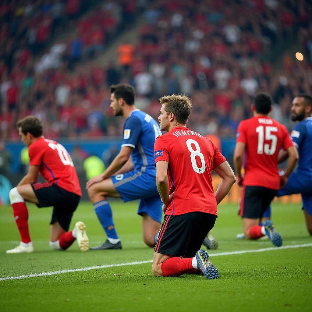 Haaland Joins Players in Taking a Knee