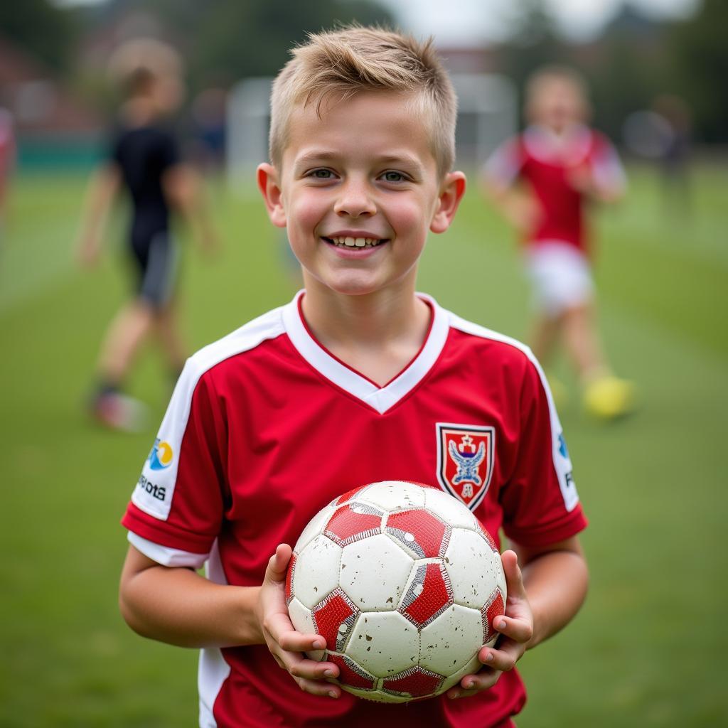 Erling Haaland playing youth soccer in Bryne