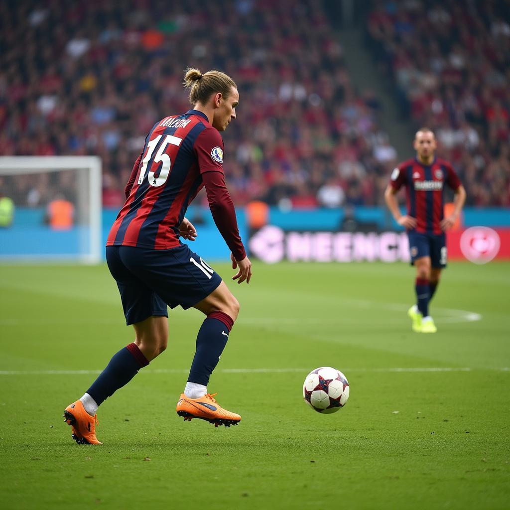 Haaland Lining up a Free Kick