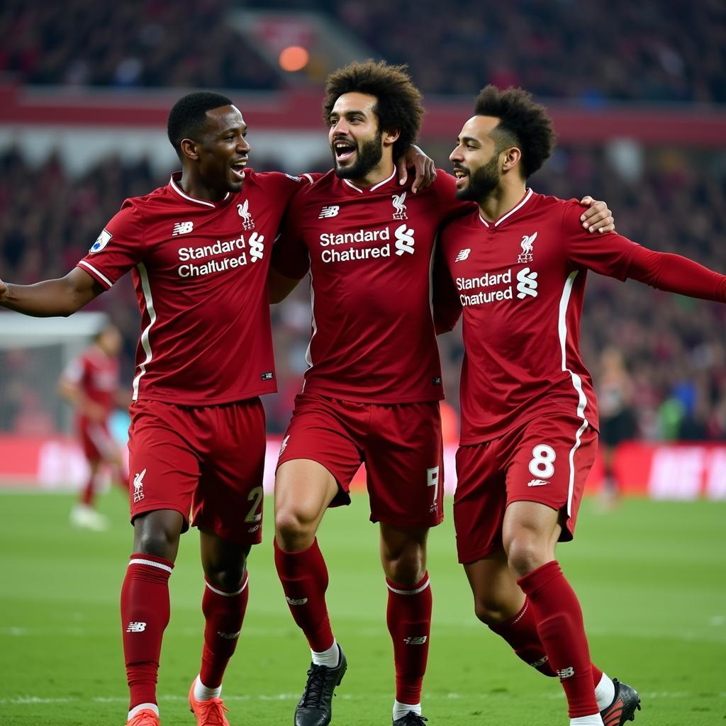 Liverpool's dynamic attacking trio - Salah, Mane, Firmino