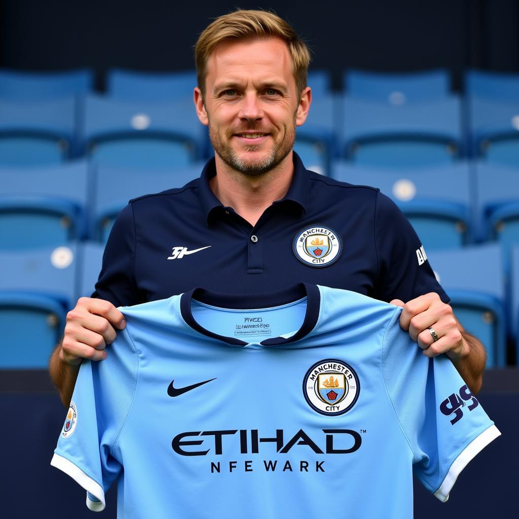 Haaland in his Manchester City kit 