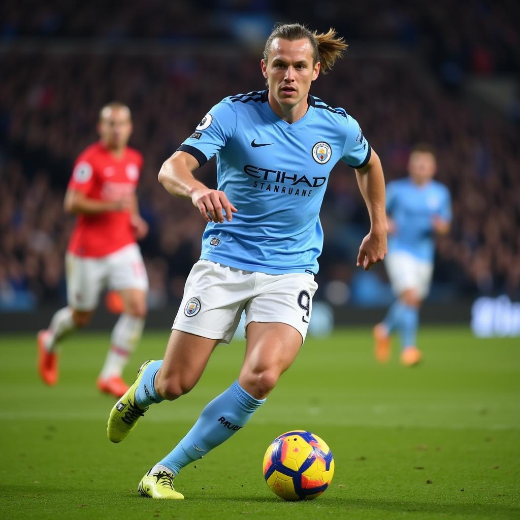 Haaland leading the attack for Manchester City