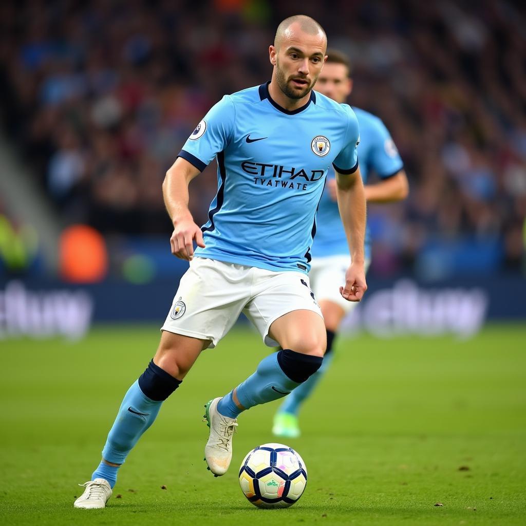 Haaland leads the attack for Manchester City.