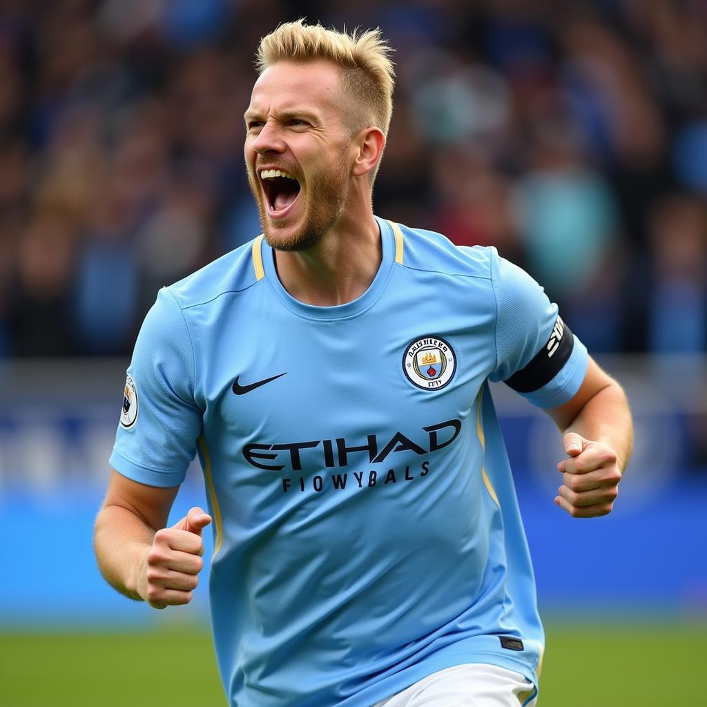 Erling Haaland in his Man City debut