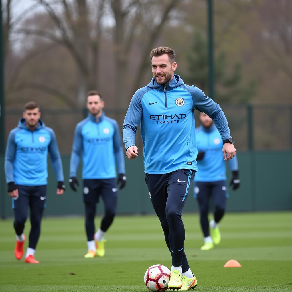 Haaland in training with Manchester City