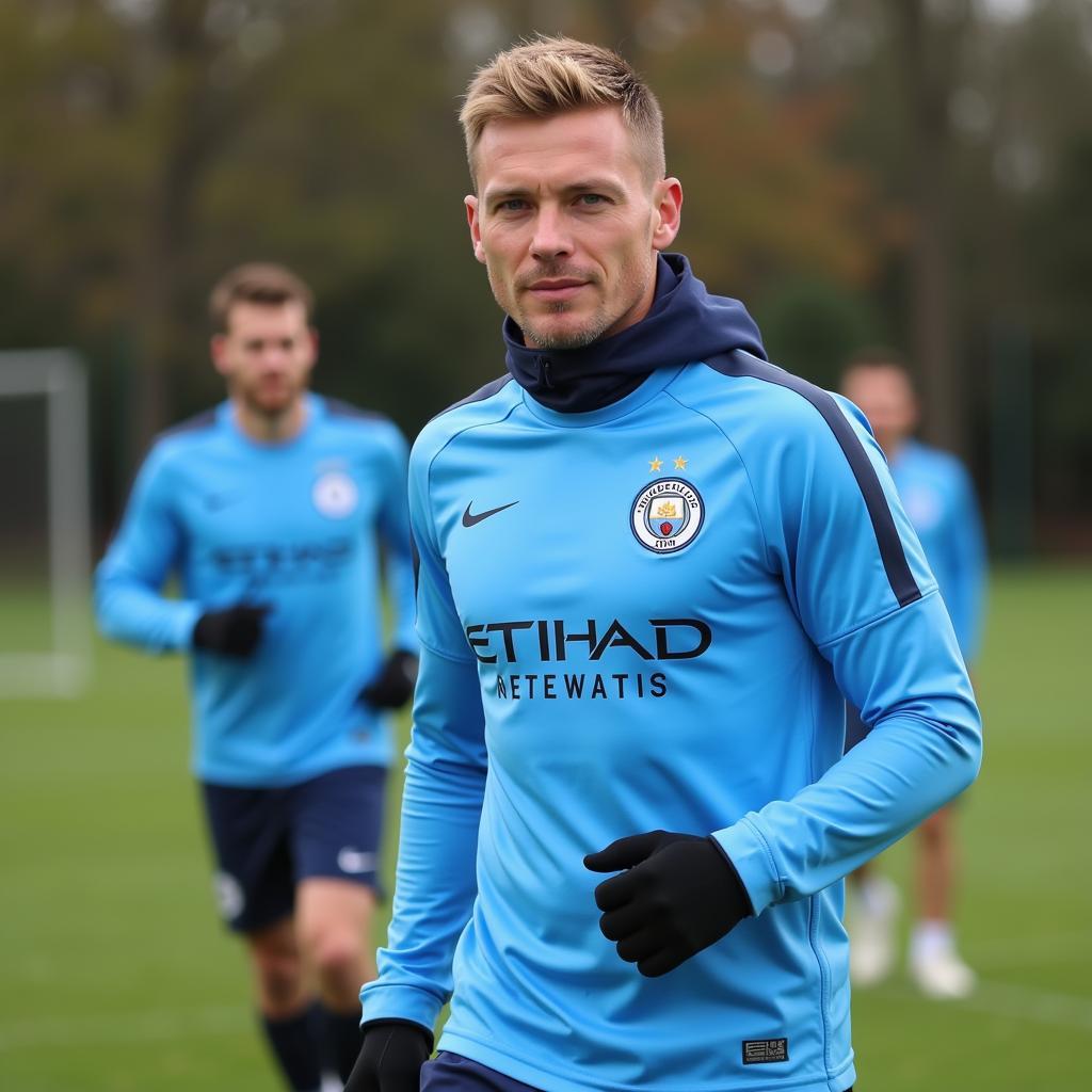 Haaland Training with Manchester City