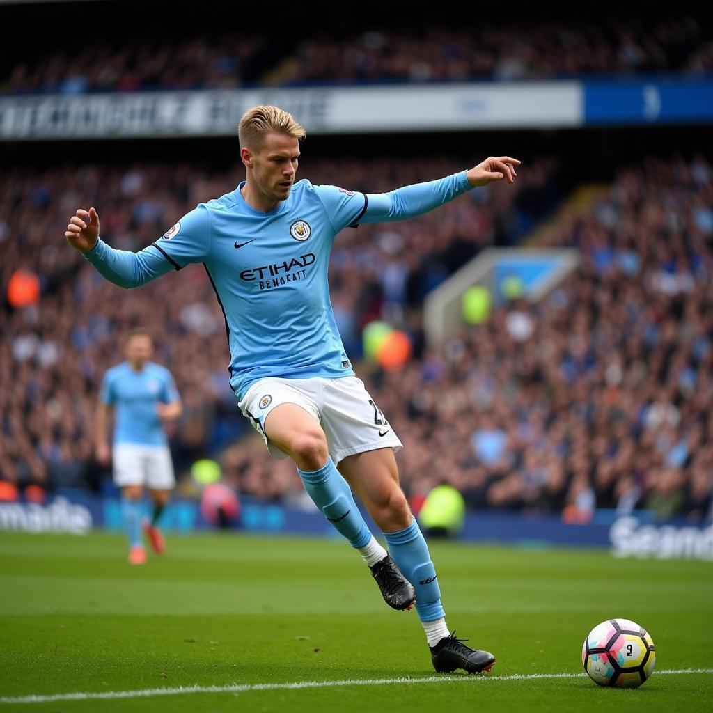 Haaland in action for Manchester City